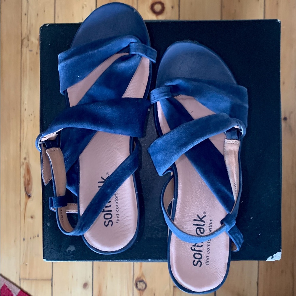 SoftWalk Navy Blue Sandals